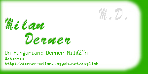 milan derner business card